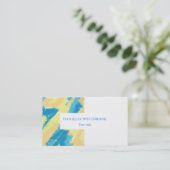 青、黄、オレンジの空のパターン 名刺 (スタンド正面)