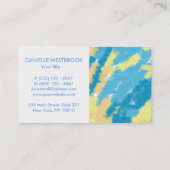 青、黄、オレンジの空のパターン 名刺 (裏面)