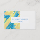 青、黄、オレンジの空のパターン 名刺 (正面)