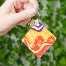 青、黄、オレンジ、ピンクのフローラ抽象芸術