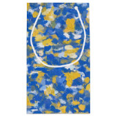 青、黄、白のスプ絵を描ラッシュ スモールペーパーバッグ (裏面)