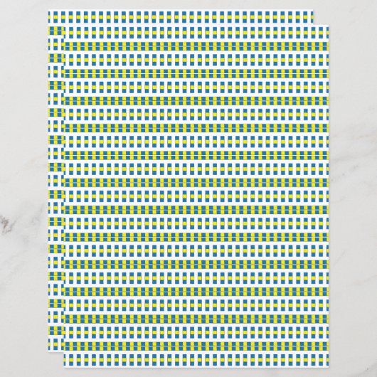 青、黄、白の幾何学模様 (正面/裏面)