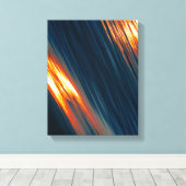 青、黄、茶色の壁の装飾2 キャンバスプリント (インサイチュ (ウッドフロア))