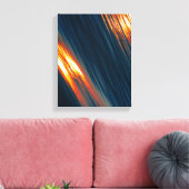 青、黄、茶色の壁の装飾2 キャンバスプリント (インサイチュ (リビング))