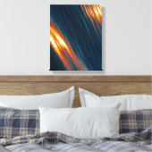 青、黄、茶色の壁の装飾2 キャンバスプリント (インサイチュ (寝室))