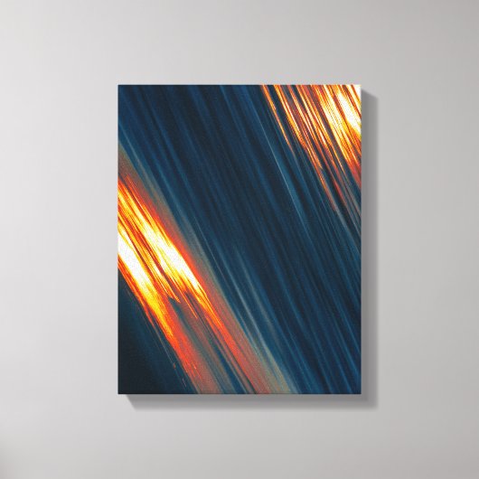 青、黄、茶色の壁の装飾2 キャンバスプリント (正面)