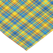 青、黄、赤い格子模様市松模様に、クラウナ ショートテーブルランナー (コーナー)