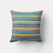 青、黄、赤、緑の各ストライプ色 クッション (裏面)
