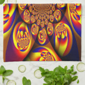 青、黄、金ゴールドミニ球 キッチンタオル (折り畳み)