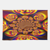 青、黄、金ゴールドミニ球 キッチンタオル (横)