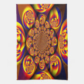 青、黄、金ゴールドミニ球 キッチンタオル (縦)