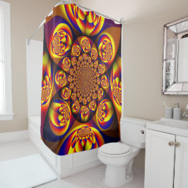 青、黄、金ゴールドミニ球 シャワーカーテン