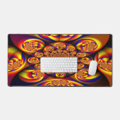 青、黄、金ゴールドミニ球 デスクマット (キーボード&マウス)