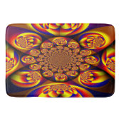 青、黄、金ゴールドミニ球 バスマット (正面)