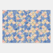 青、黄、銀の人魚はかりで測女 ラッピングペーパーシート (正面3)