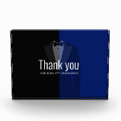 青/黒のタキシード柄 結婚前パーティー ギフト フォト (正面)