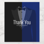 青/黒のパーティーのお願い ワインラベル (シングルラベル)