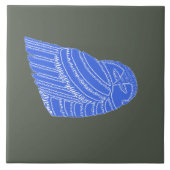 青/黒檀タイルのBUHO HELADO タイル (正面)