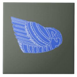 青/黒檀タイルのBUHO HELADO タイル