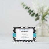 青、黒、および白の名刺 名刺 (スタンド正面)