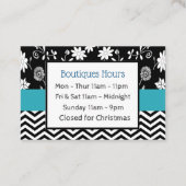 青、黒、および白の名刺 名刺 (裏面)