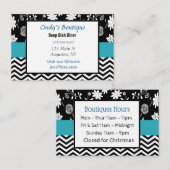 青、黒、および白の名刺 名刺 (正面/裏面)