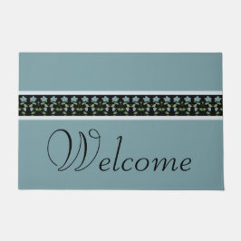 青（黒）とグレー ドアマット