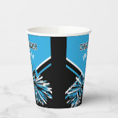 青、黒、白のチアリーダー 紙コップ (左)