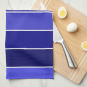 青、黒、白の各ストライプ キッチンタオル (四つ折り)