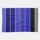 青、黒、白の各ストライプ キッチンタオル (横)