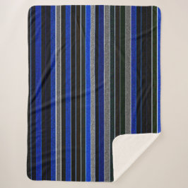 青、黒、砂利の毛布 シェルパブランケット