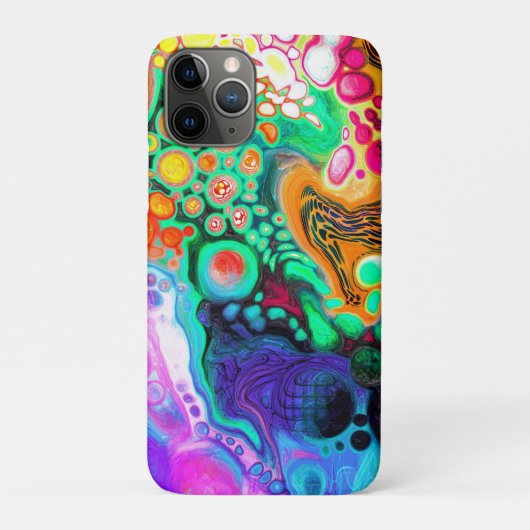 青、黒、紫、黄のカラフル Case-Mate iPhoneケース (裏)