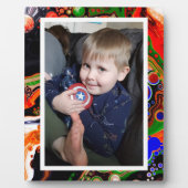 青、黒、緑の大理石フェイクの写真  フォトプラーク (正面)