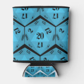 青–20辺 – サイコロパターン 缶クーラー (正面)