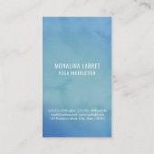 青| Omの金ゴールドの黙想の記号のヨガのインストラクター 名刺 (裏面)