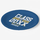 青|Yellow Frashing Class Year ペーパープレート (アングル)