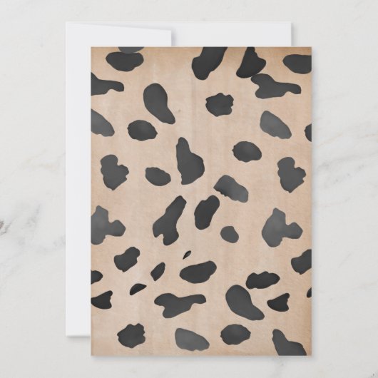 青A小さなカウボーイカントリー西の赤ちゃんシャワー 招待状 (裏面)