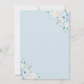 青Bearly Wait Boho Teddy Bear Boy Baby Shower 招待状 (裏面)