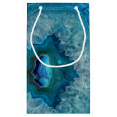 青Geode Rock Mineral Agate結晶画像 スモールペーパーバッグ (裏面)