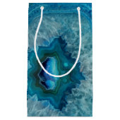 青Geode Rock Mineral Agate結晶画像 スモールペーパーバッグ (正面)