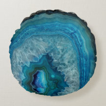青Geode Rock Mineral Agate結晶画像