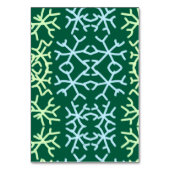 青gr雪片クリスマスパターン雪のパターン テーブルナンバー (裏面)