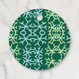 青gr雪片クリスマスパターン雪のパターン フェイバータグ