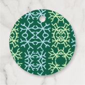 青gr雪片クリスマスパターン雪のパターン フェイバータグ (裏面)