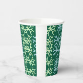 青gr雪片クリスマスパターン雪のパターン 紙コップ (左)