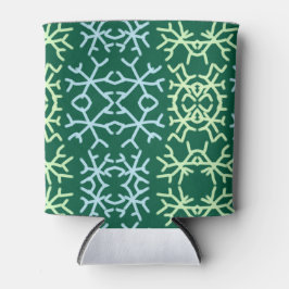 青gr雪片クリスマスパターン雪のパターン 缶クーラー