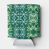 青gr雪片クリスマスパターン雪のパターン 缶クーラー (裏面)