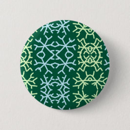 青gr雪片クリスマスパターン雪のパターン 缶バッジ