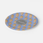 青I愛ハムスターのハムスターパターン ペーパープレート (アングル)