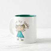 青I愛私のお父さんのギフト ツートーンマグカップ (正面左)